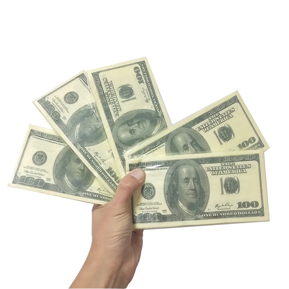 (10 упаковок = 90 штук) 100 долл. США мягкая бумажная салфетка для ресторанного стола