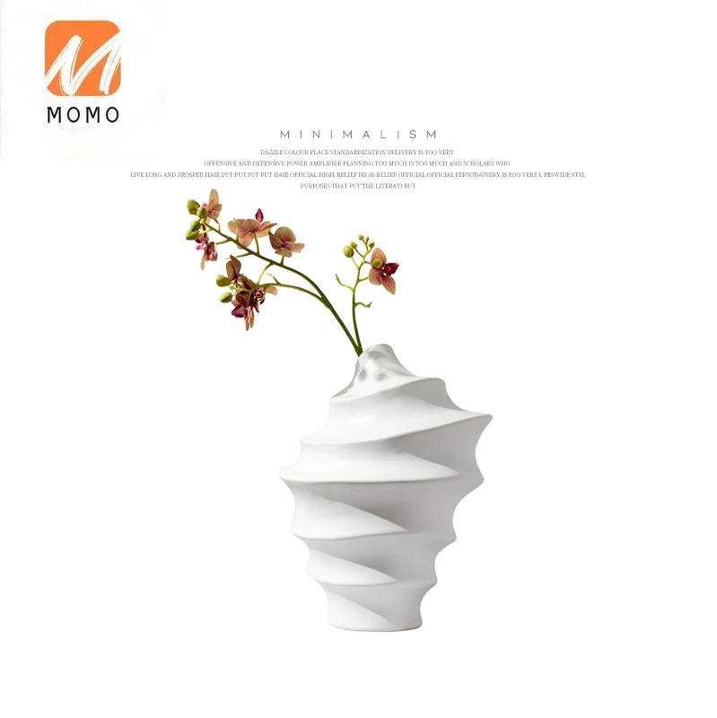 値段 家庭やオフィスの装飾のための特別な形のスパイラルセラミック花瓶,花の容器,リビングルームのサンプルの装飾