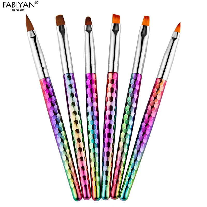 3/6/8 шт Кисть для ногтей наконечник акриловый УФ гель лак маникюра инструмент