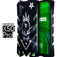 Realme X50 Pro V5 Q2 Case Realme 7 5G Reno 4Z Luxury New Heavy Duty Armor Metal Aluminum Back Case For Find X2 Pro Back Case
