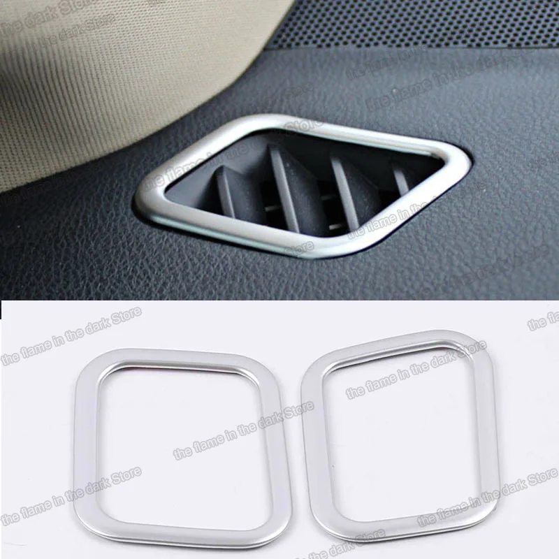 matt silver car dashboard air conditioner vent trims for toyota highlander 2013 2014 2015 2016 2017 2018 2019 accessories chrome |