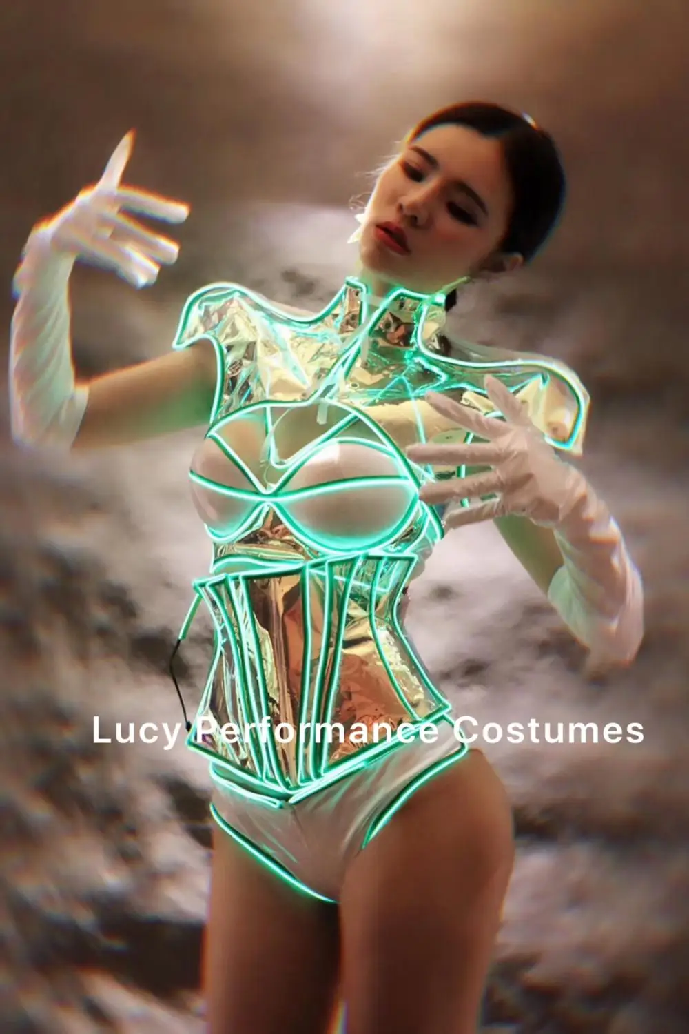 Флуоресцентный светильник Future Sense костюм для сцены вечерние костюмы фестиваля