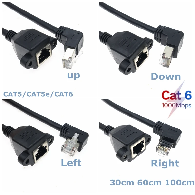 8-контактная Панель RJ45 Папа-мама с отверстием для винта Ethernet LAN гигабитная сеть CAT5
