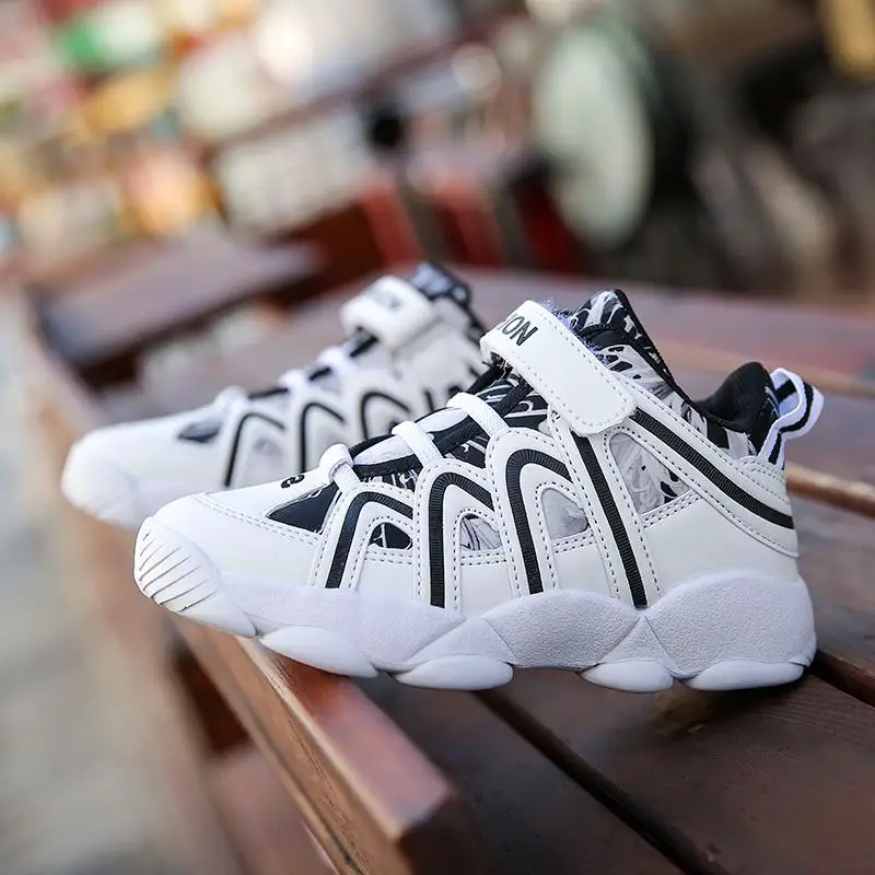 Баскетбольные Кроссовки Новые мужские и женские детские кожаные кроссовки для