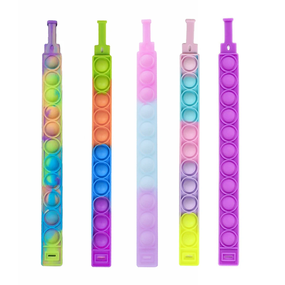 

2021 New Push Bubble Wristband Sensory Toy Anti-stress Relaxing Toy Bracelet Autism Toys Adults Kids Stress Relieve Toy Gifts#22