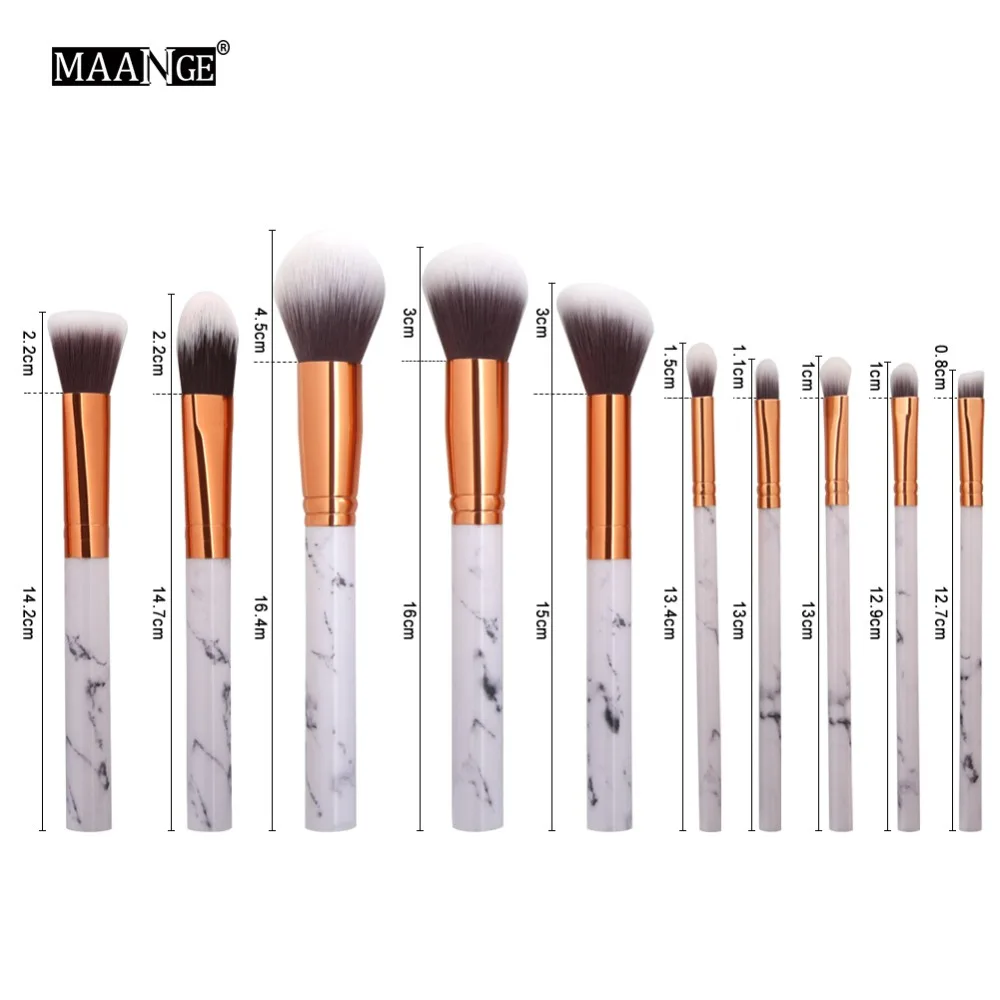 10 шт. мармер Паттен сделать Борстель voor Cosmetische Poeder тональный крем Oogschaduw губ Make up