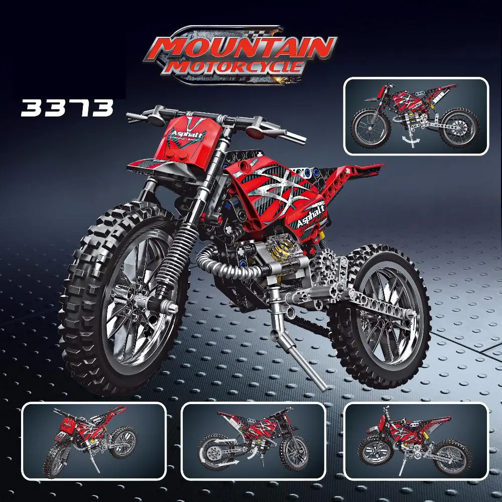 Горный мотоцикл (2 модели) строительные блоки кирпичи Decool 3373 253 шт подарки