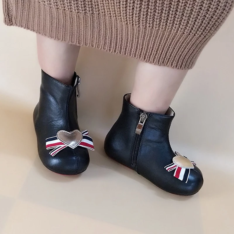 Кожаные ботинки Dolakids для девочек мартинсы детей кожаные ручной работы обувь