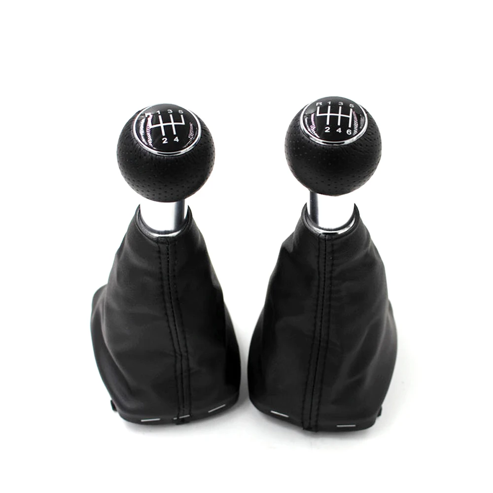 

For Audi A3 8L 01-03 Black stitching 13mm Car stick Gear Leather Shift Knob lever cover with Gaitor boot CNWAGNER shifter knobs