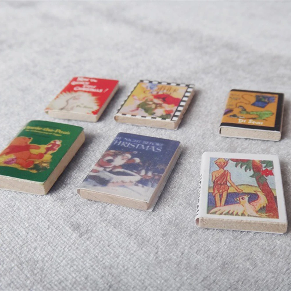 

Cute Wooden 1/12 Miniature Dollhouse Comics Books Model Toy Scenery Accessory
