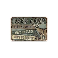metal tin sign deer camp decor bar pub home vintage retrovisit our store more products