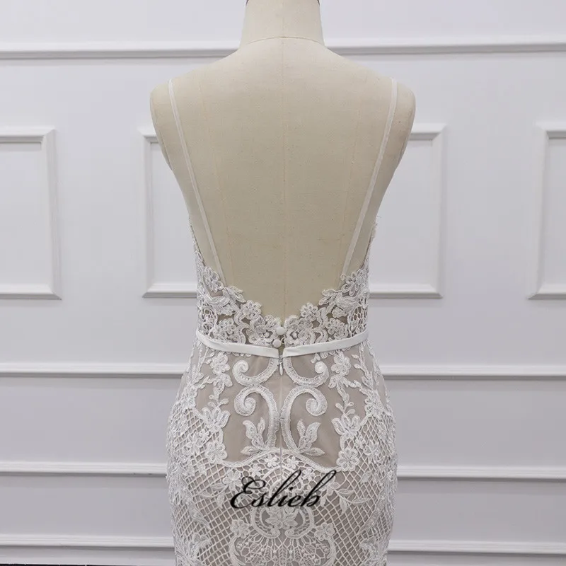 

Eslieb 100% Real pictures Lace mermaid wedding dresses 2020 Court train Sweetheart Wedding dress vestido de Noiva