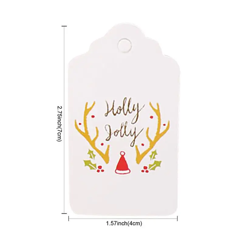 50 шт./партия веселое Рождество сделай сам уникальные подарочные бирки JOY TO WORLD tag