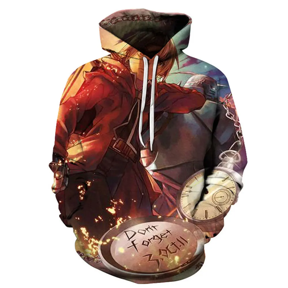 Новинка Харадзюку цельнометаллический альхимик мужские и женские толстовки