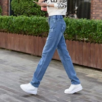 ripped jeans slim women senim korean pants women high waist pantalon femme streetwear blue distressed jeans cute plus size jeans
