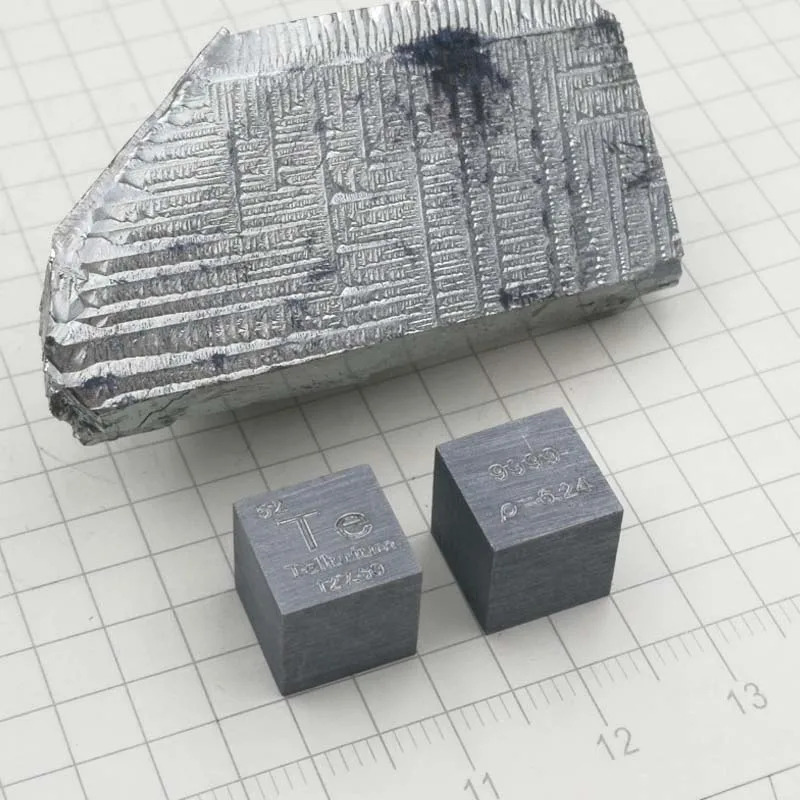 Кубик для периодического стола Tellurium Te 10 мм 99.99% чистый кубик из кубического