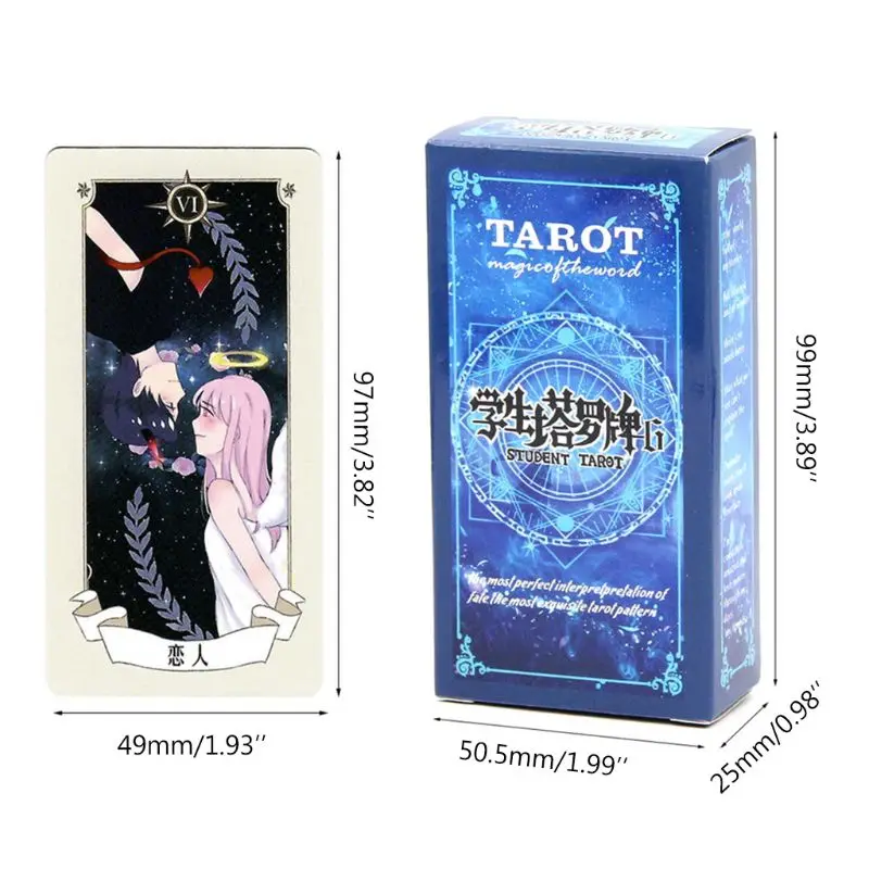 

New Student Tarot Cards Deck with Guidebook Mysterious Divination Astrology Board Game Oracle Playing Card
