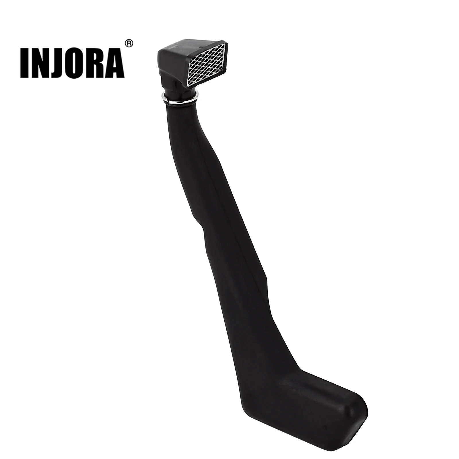 INJORA 1:10 RC Crawler Black Soft Rubber Snorkel for Axial SCX10 D90 Jeep Wrangler Body Shell