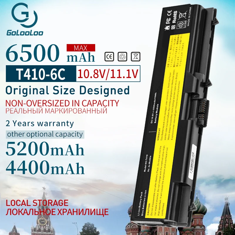 Golooloo 6Cell 11,1 v ноутбук Батарея для lenovo ThinkPad W520 T410 T510 T420 T520 W510 для АСМ 42T4752 42T4756 42T4703 42T4794