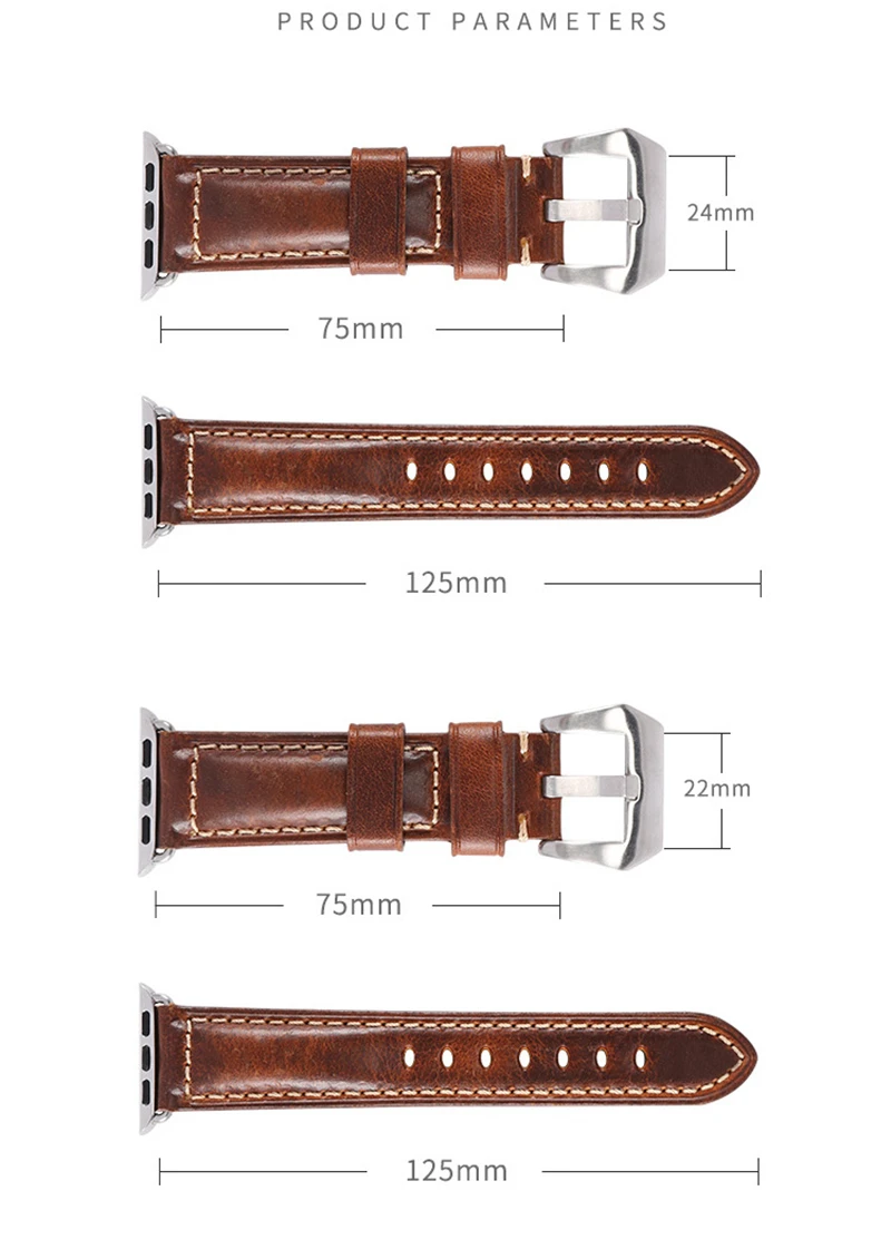 Коровья кожа, воск, натуральная кожа, ремешок для часов Apple watch, 42 мм, 38 мм, серия 4-1, iwatch 4, 44 мм, 40 мм, Ремешки для наручных часов, браслет для часов