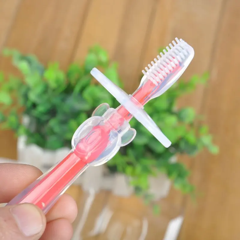 Мягкая Силиконовая зубная щетка для младенцев мультяшная молярная ухода за