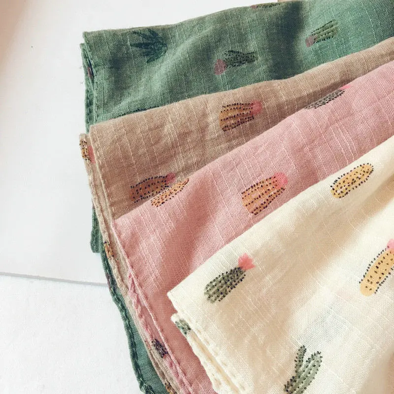 New Cotton Children's scarf color Plant cactus fashion joker Korean style ring scarf for boy and girl 02