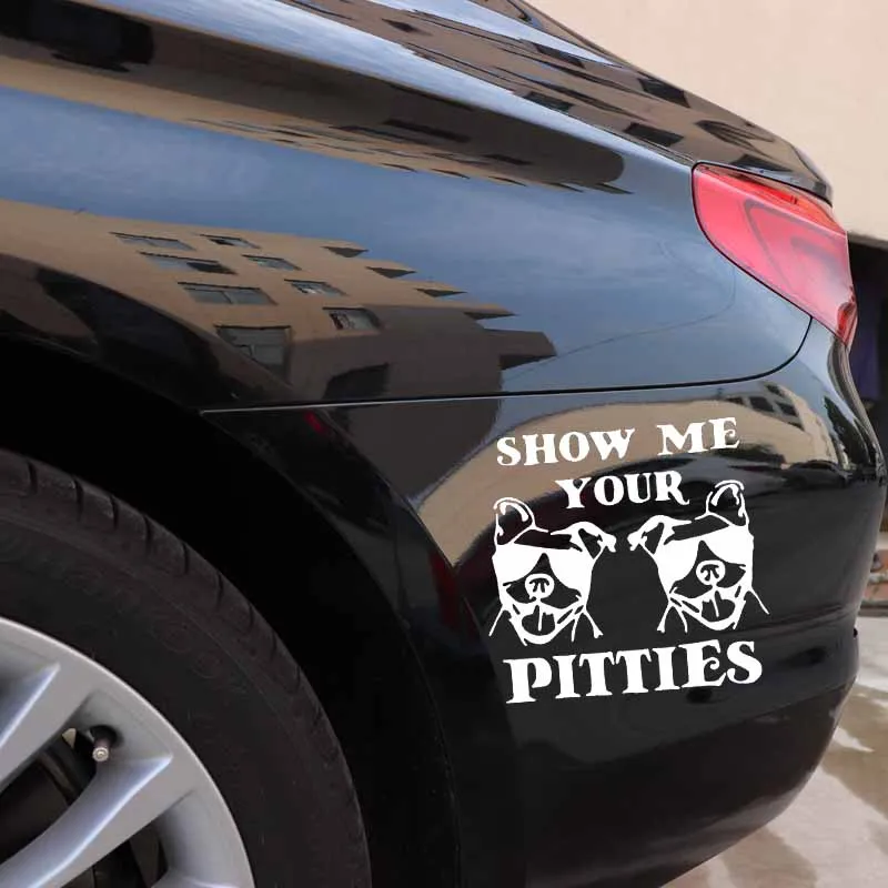 YJZT 14.9X14.2CM креативные автомобильные стикеры Show Me Your Pitties с двумя Прохладный