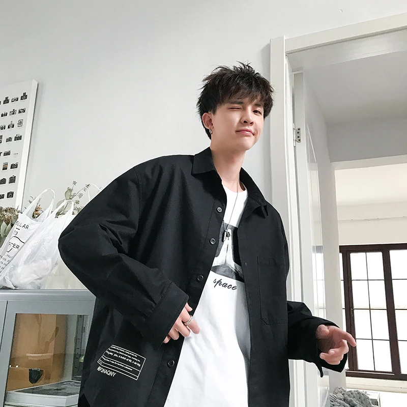 Новинка весна-осень 2020 Молодежная Популярная свободная рубашка с принтом на