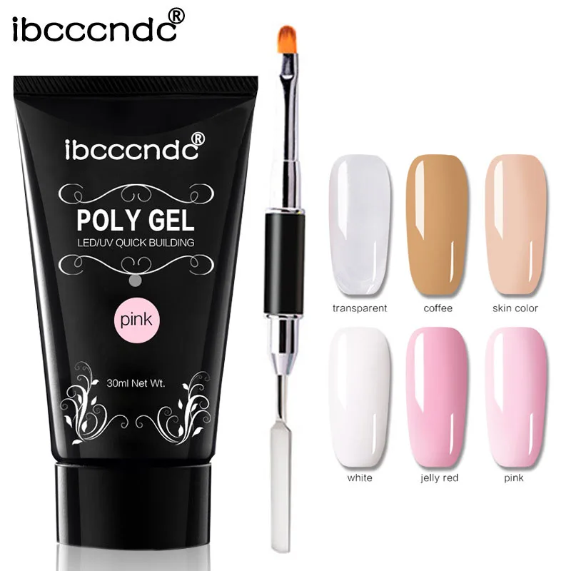Набор гель лаков для ногтей Poly Ibcccndc быстрое наращивание камуфляжный
