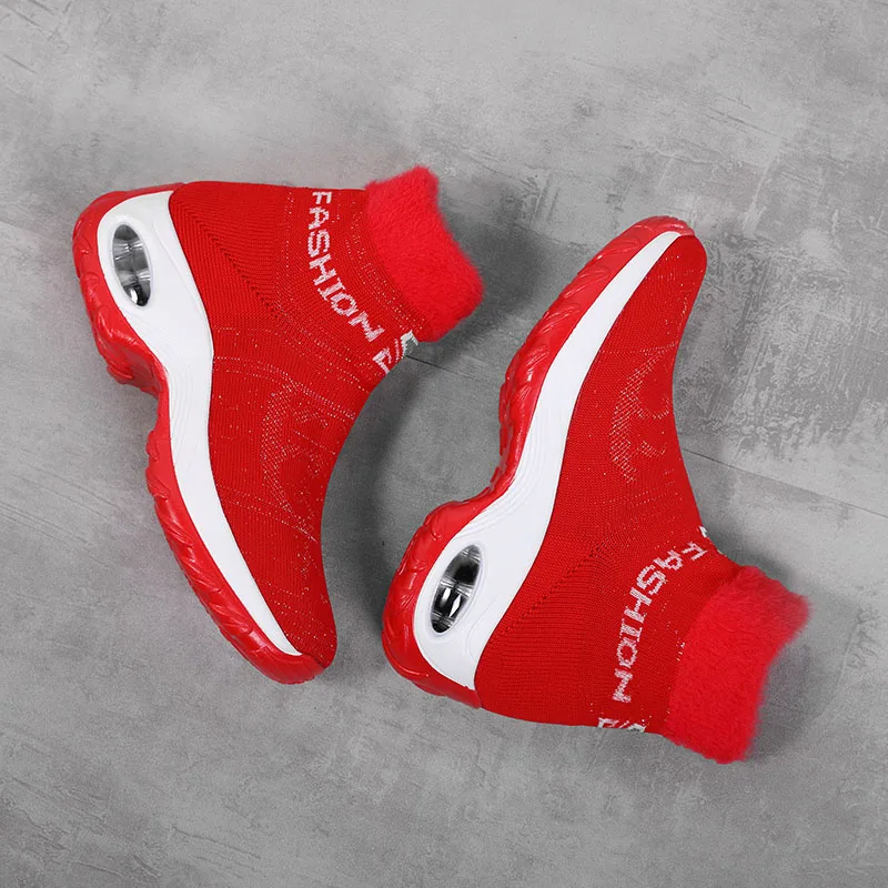 

Winter warm women's shoes and boots fashion socks shoes air cushion large women's shoes