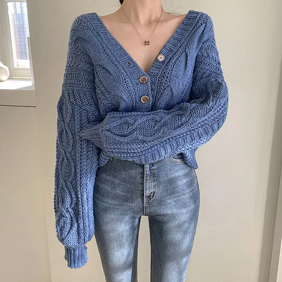 

대민민민vintage Outwear кардиганы, женские свитера Новинка 국 Высококачественная шикарная 2021 Повседневная теплая вязаная одежда OL свободные пальто