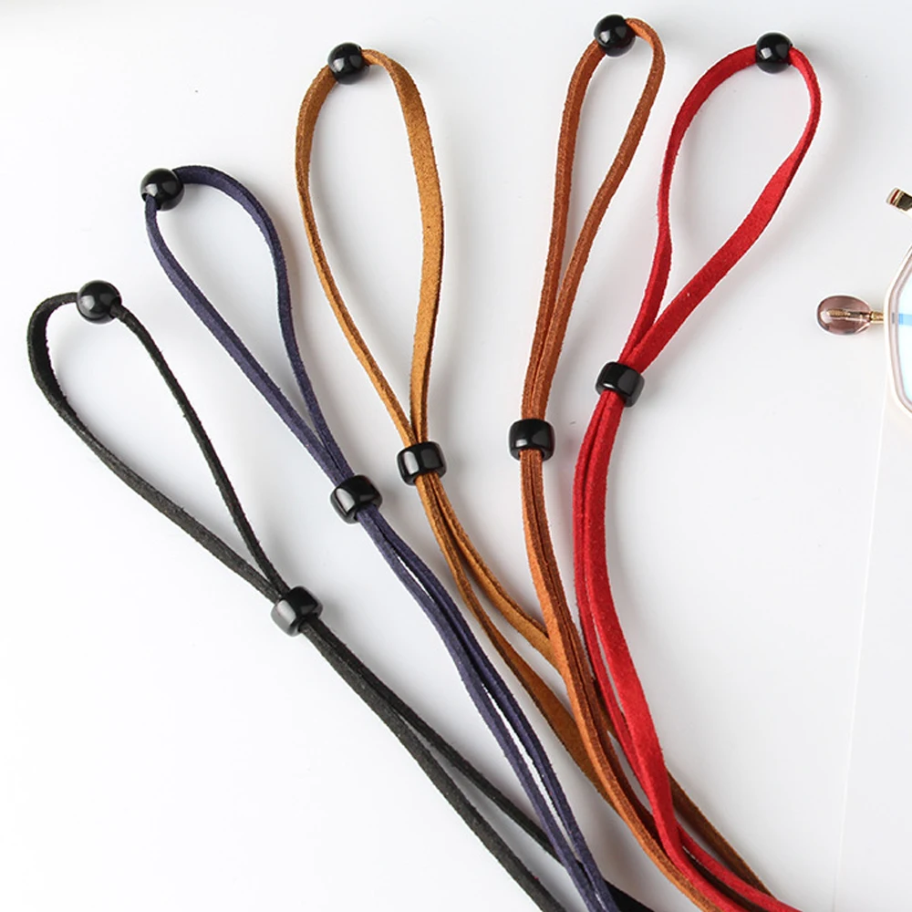 1 шт. новые регулируемые замшевые ПУ кожаные очки веревка солнцезащитные шнур на
