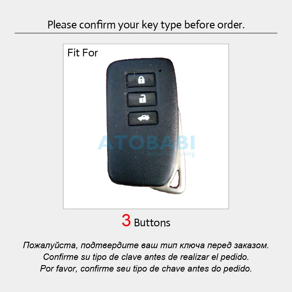 Чехол для ключей из натуральной кожи Lexus RX270 NX200 3 кнопки умный пульт