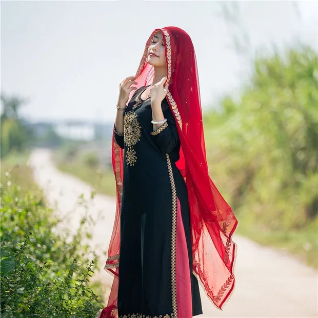 5 цветов индийский этнический стиль Женская сари Весна Лето шаль красивый