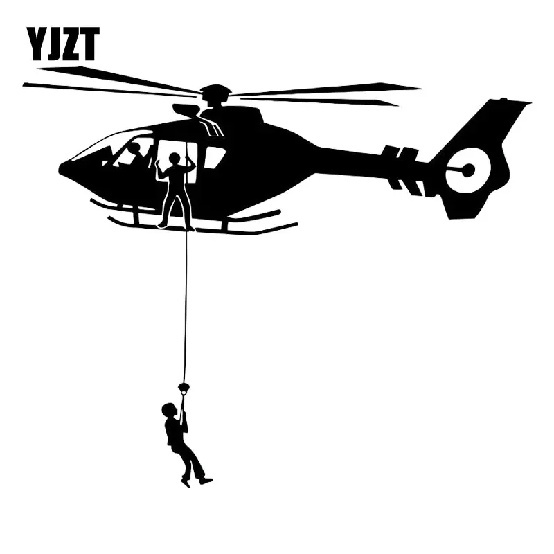 

YJZT 18,3 см * 15 см мультяшный воздушный вертолет украшение узор автомобильные наклейки кузов автомобиля виниловые наклейки