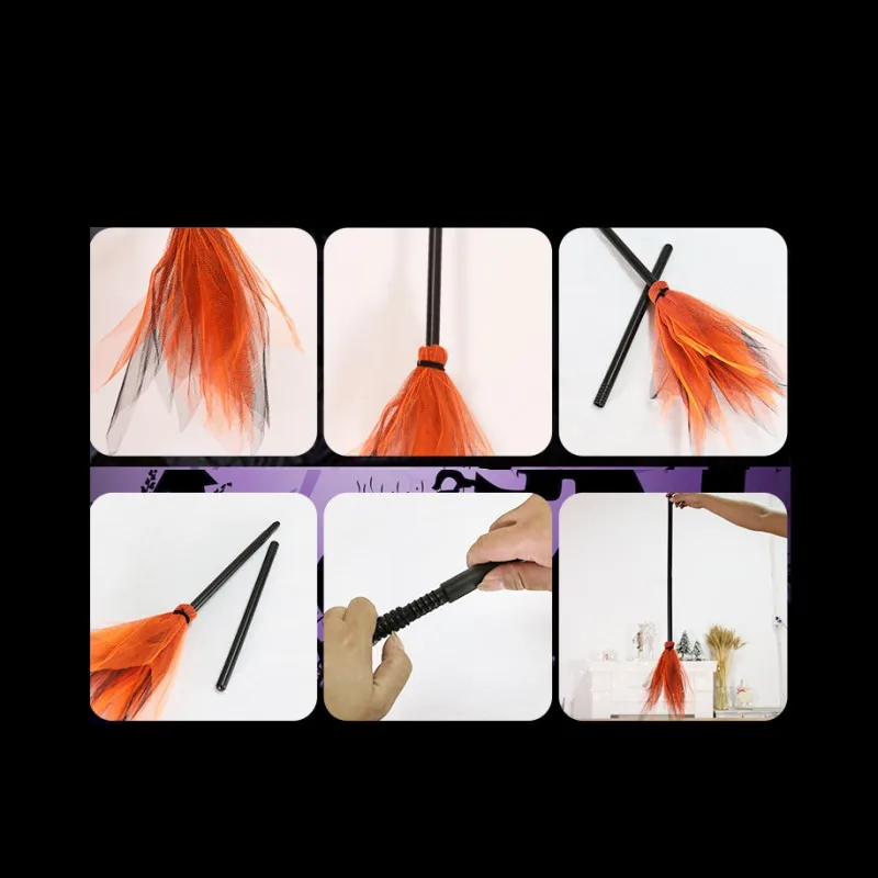 Хэллоуин ведьма метла для Косплей Костюм волшебника вечерние реквизит гладкий и