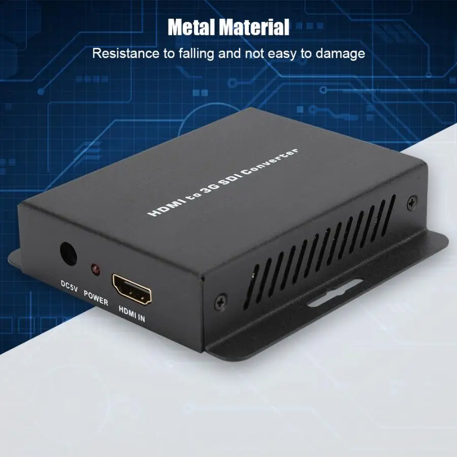 AM-S002 Converter MINI 3G SDI to HDMI Black Metal for Long-Distance Transmission 2.970 Gbit/s high bit rate (100-240V) |