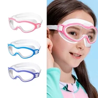 kids swim goggles anti fog waterproof children teenagers big frame swimming eyewear boy girl one piece swim glasses
