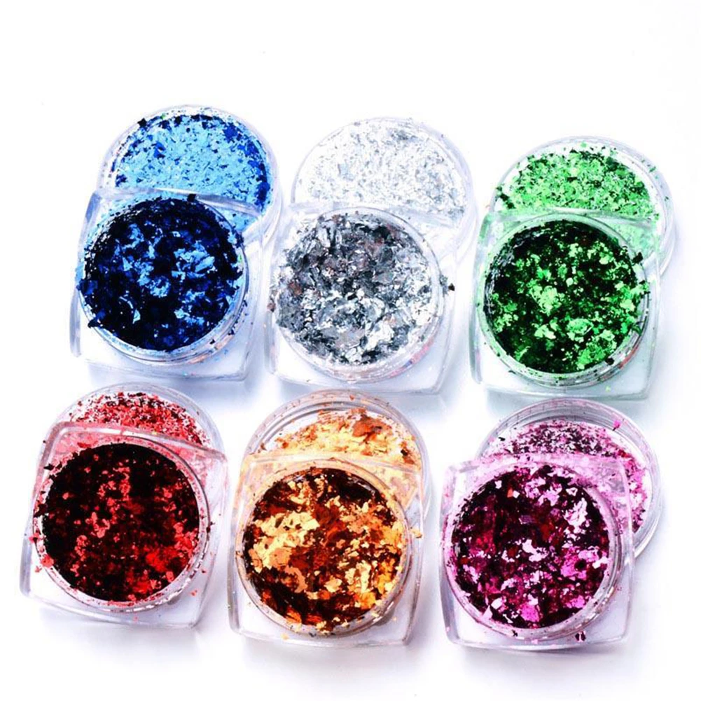 Блеск для ногтей хлопья к требованиям заказчика сверкающие 3D разноцветных