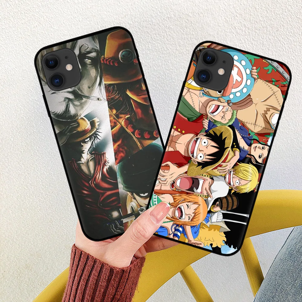 ONE PIECE Phone Case Japan Anime Cartoon Luffy Zoro Coque For iphone 11 Pro Max Xs MAX XR X 6 6s 7 8 plus cartoon Silicone Cover