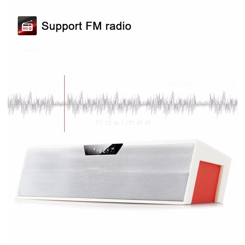 Беспроводной Bluetooth динамик сигнализация двойной FM радио 10 Вт портативный стерео