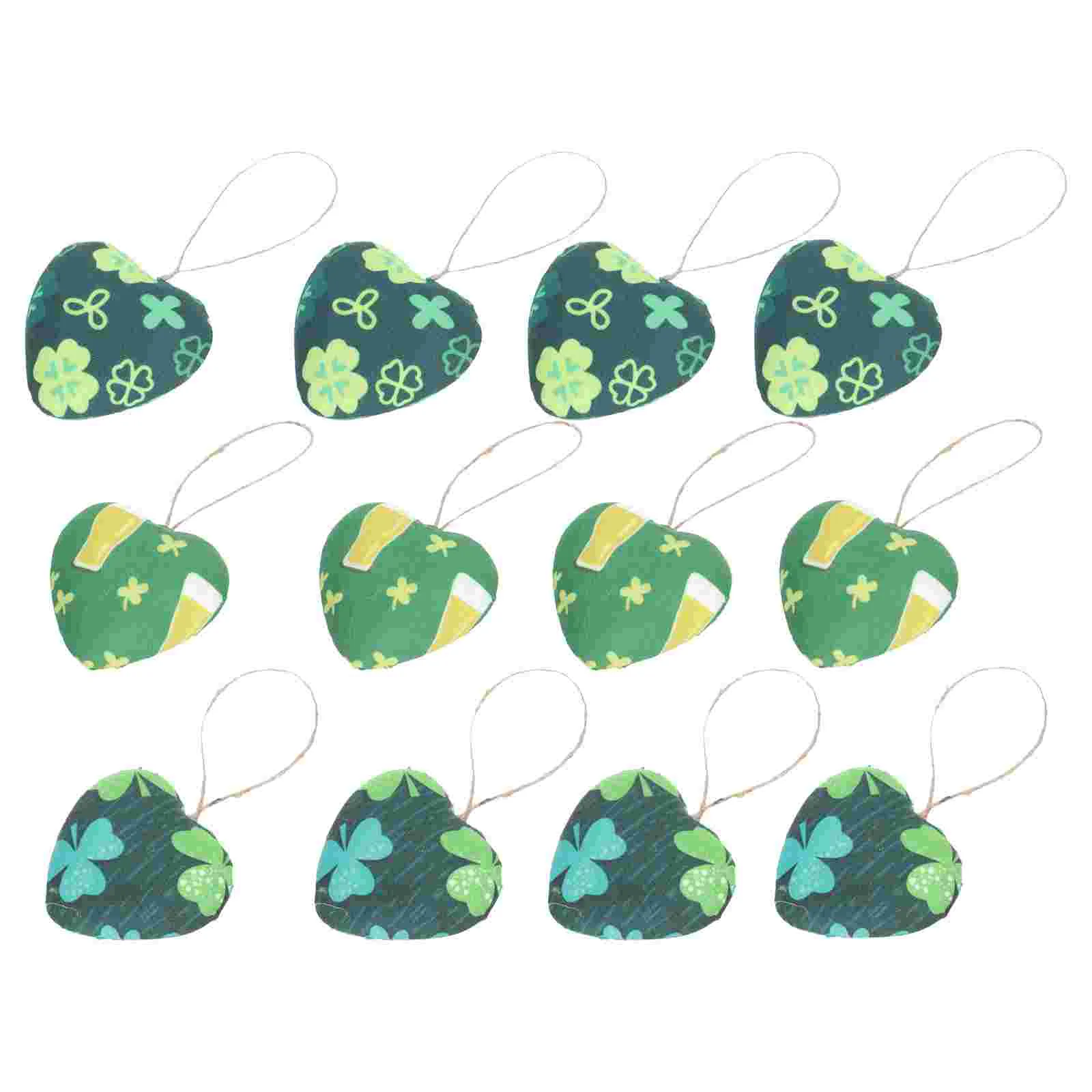 12 шт. подвески в виде сердца на День Святого Патрика | Дом и сад