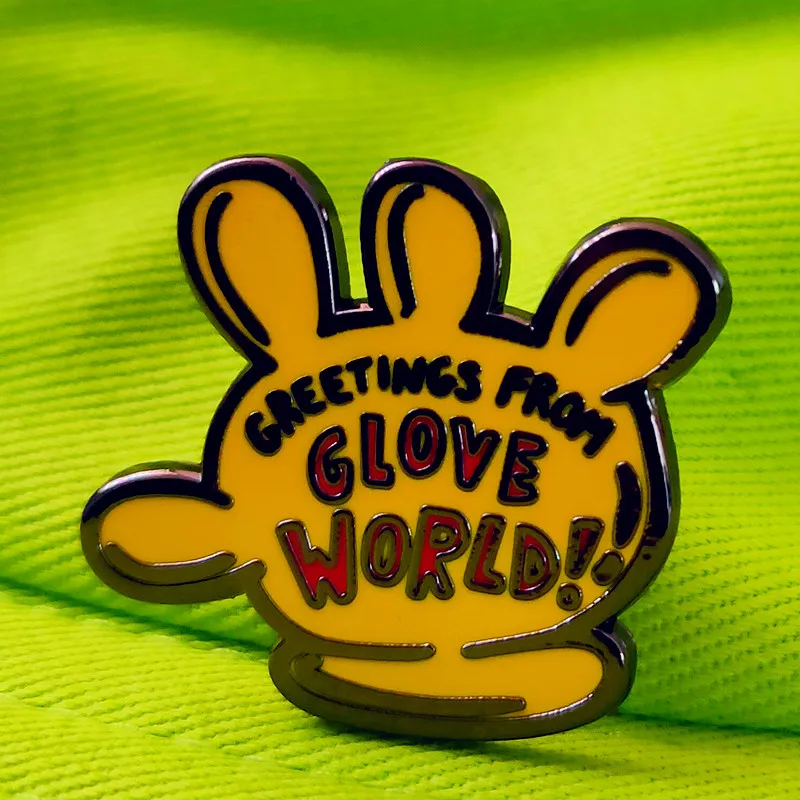 Cartoon Greetings Glove World Enamel Brooch Pin Backpack Jeans Jacket Lapel Pins Badges Brooches Fashion Jewelry Accessories | Украшения и