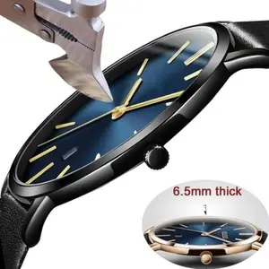 Men Sport Watch Genuine Leather Strap Automatic Wrist Watch Mechanical Watches