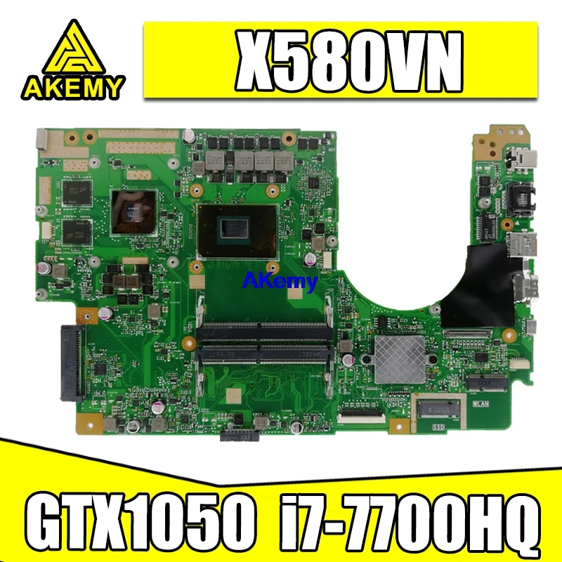 

X580VD Motherboard with GTX1050 Graphics card i7-7700HQ CPU For Asus Flying fortress X580 X580V X580VD X580VN laptop Mainboard