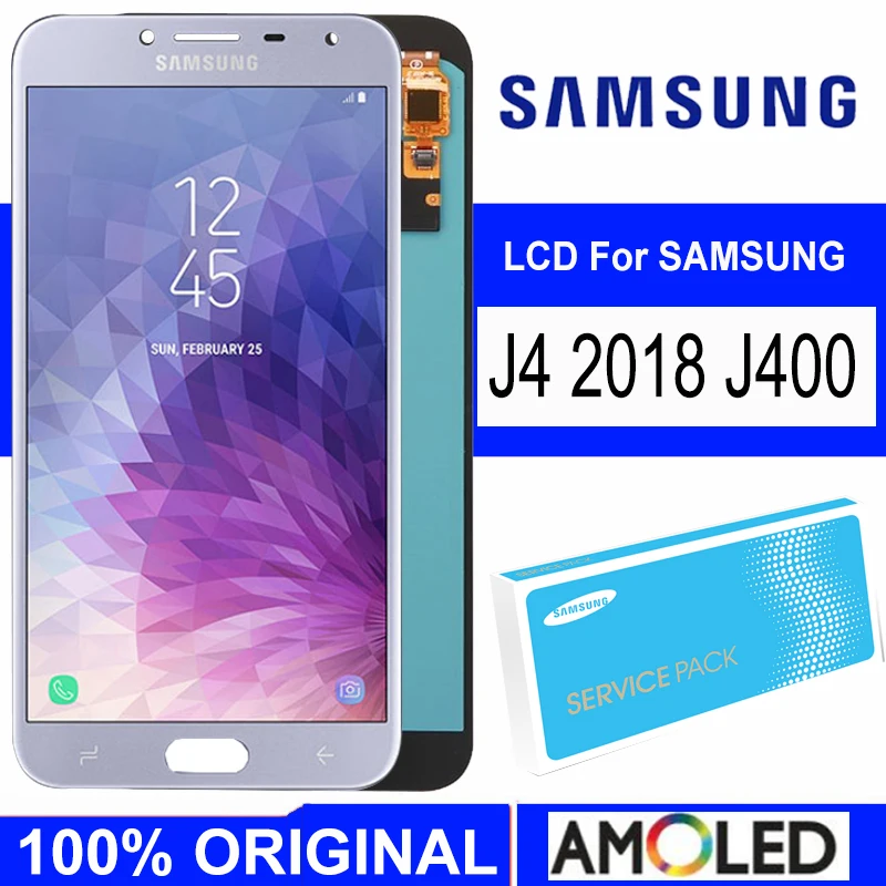 Оригинальный супер AMOLED ЖК дисплей для Samsung Galaxy J4 J400F LCD J400F/DS сенсорный экран