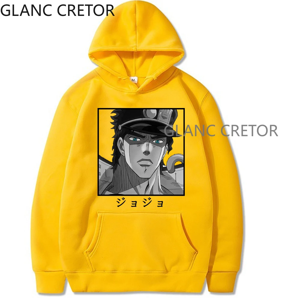 

Hot Japanese Anime JoJo Hoodies Men Funny JoJo Graphic Streetwear Winter Warm Fashion Unisex Sweatshirts Male