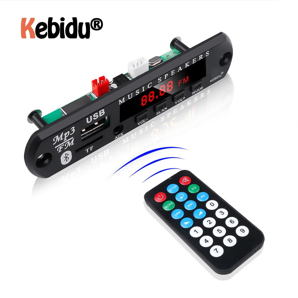 MP3 WMA декодер 5 в 12 В плата аудио модуль поддержка USB TF радио Bluetooth 0 Беспроводная