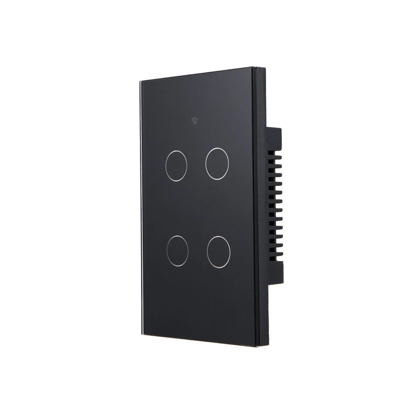 

Us Wifi Smart Switch 4 Gang Smart Wall Press Light Switch Works With Alexa Google Home Mini Ifttt Smart Life Tuya App