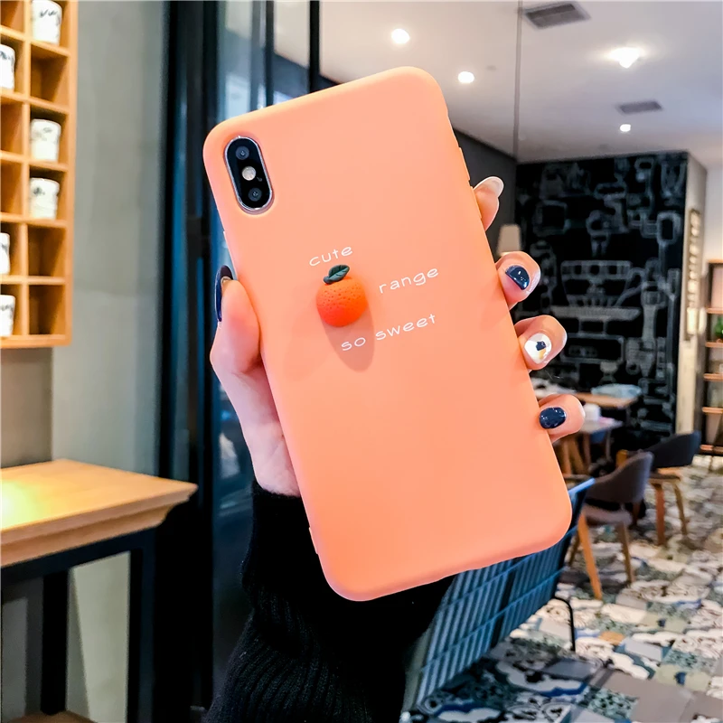 Orange 3D фруктовая кукла чехол для huawei P30 Pro P20 Lite милый персиковый оранжевый авокадо матовый чехол для huawei mate 20 Lite mate 10 - Цвет: Orange